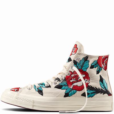 Converse Ctas 70 Brutalist High Tops Womens - Beige/Flower Shoes (899YIODN)